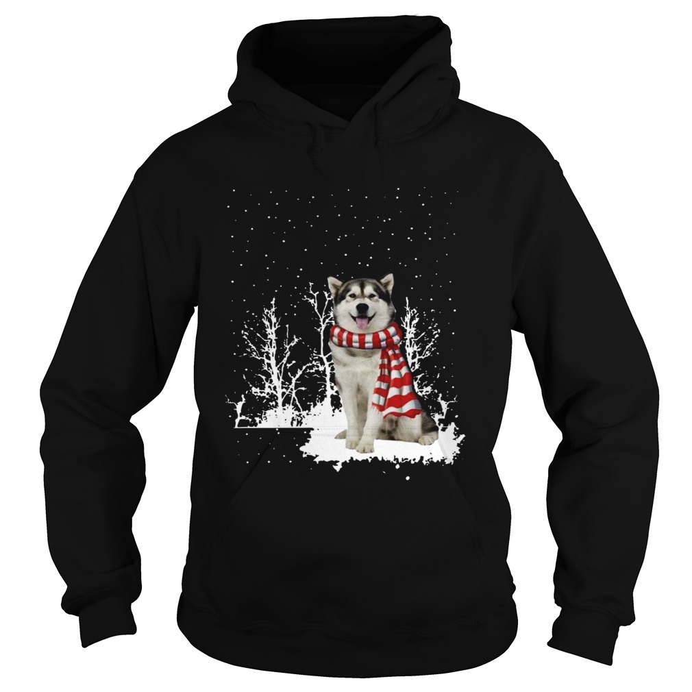 Alaskan Malamute Merry Christmas  Hoodie