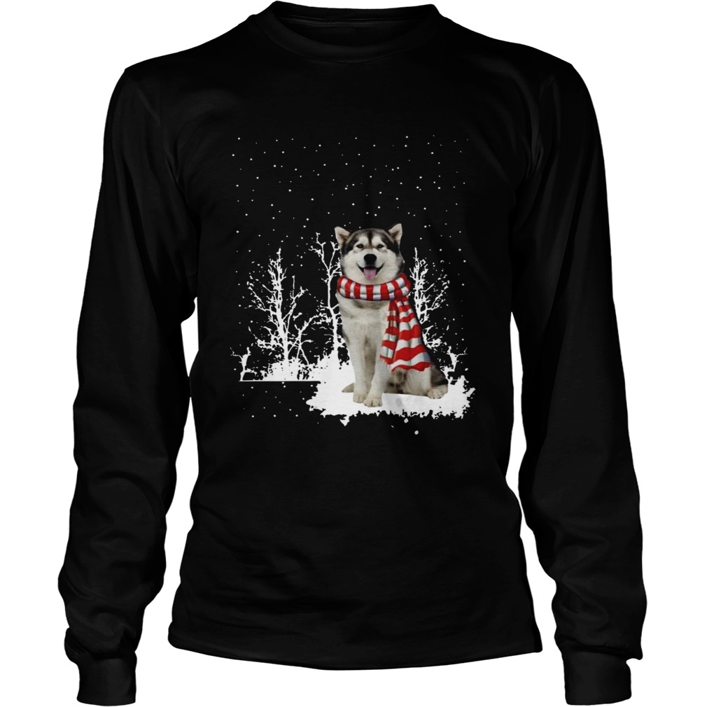 Alaskan Malamute Merry Christmas  Long Sleeve