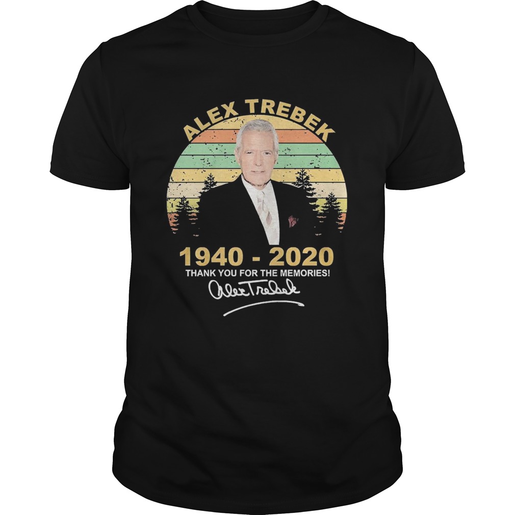 Alex Trebek 1940 2020 Thank You For The Memories Vintage shirt