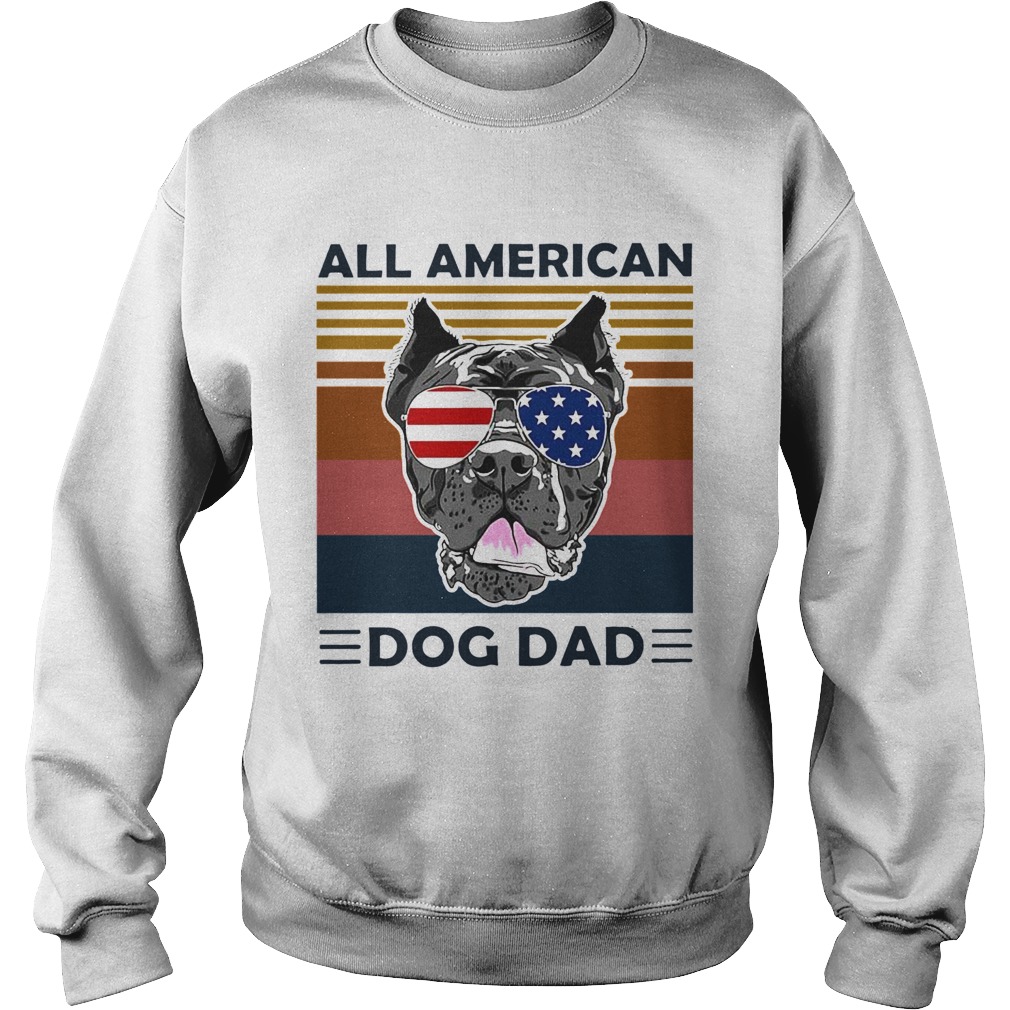 All American Dog Dad Vintage Retro  Sweatshirt