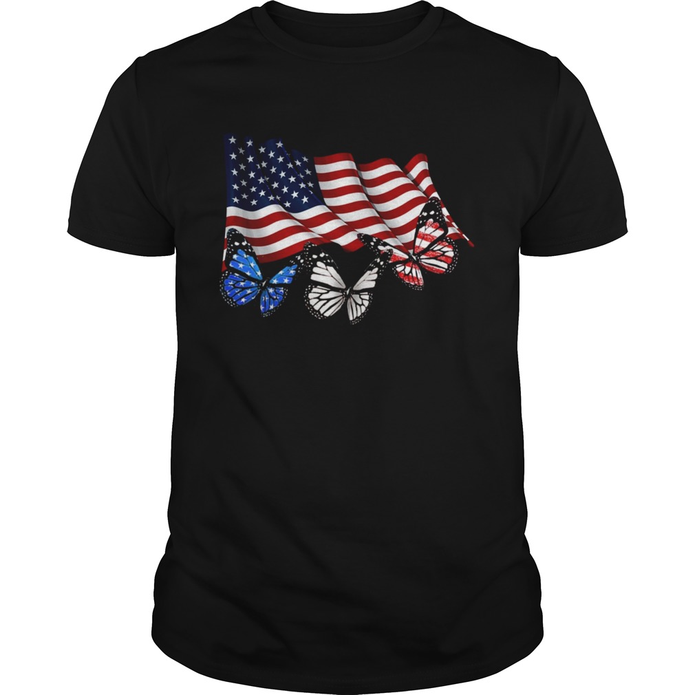 American Flag Butterflies shirt