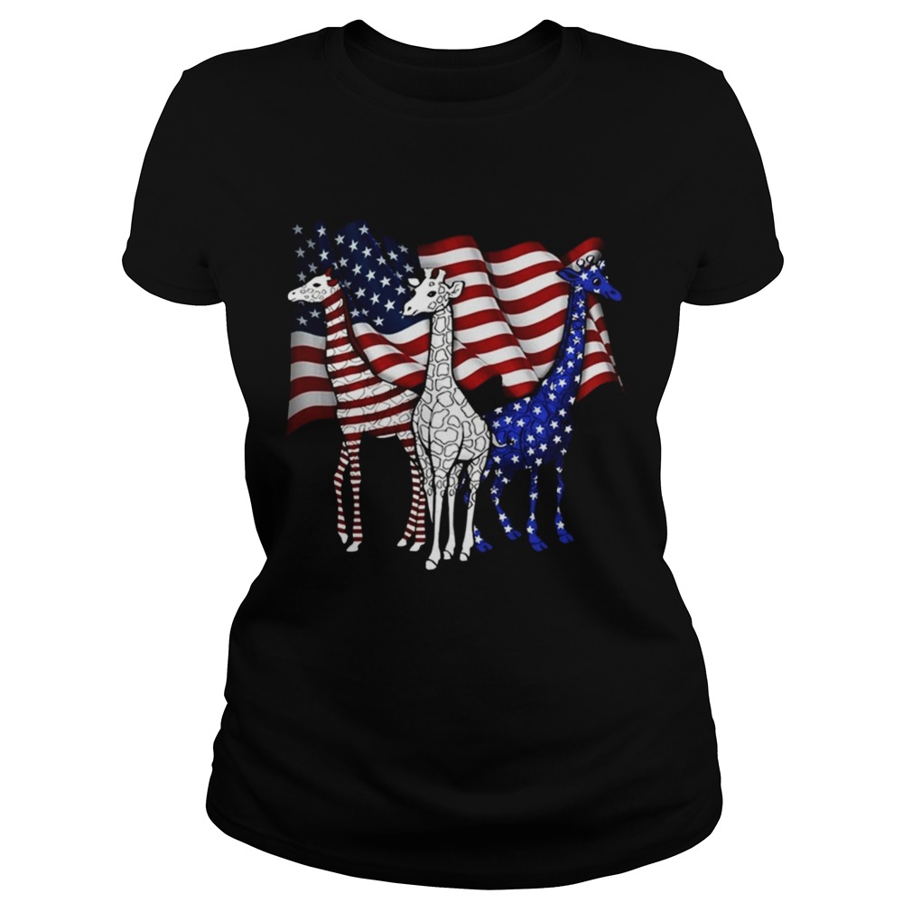 American Flag Giraffes  Classic Ladies