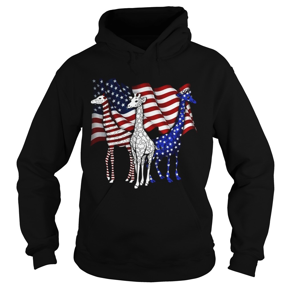 American Flag Giraffes  Hoodie