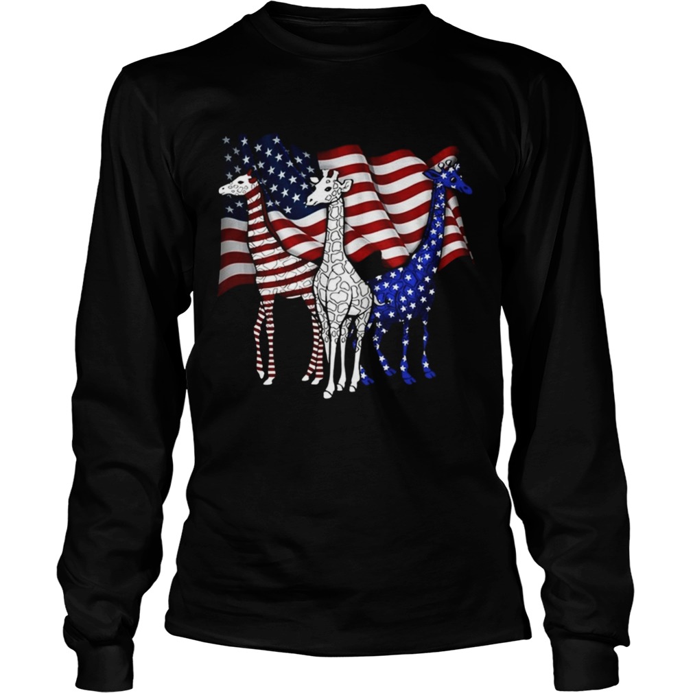 American Flag Giraffes  Long Sleeve