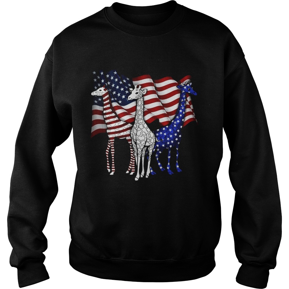 American Flag Giraffes  Sweatshirt