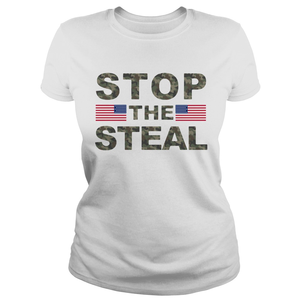 American Flag Stop The Steal  Classic Ladies