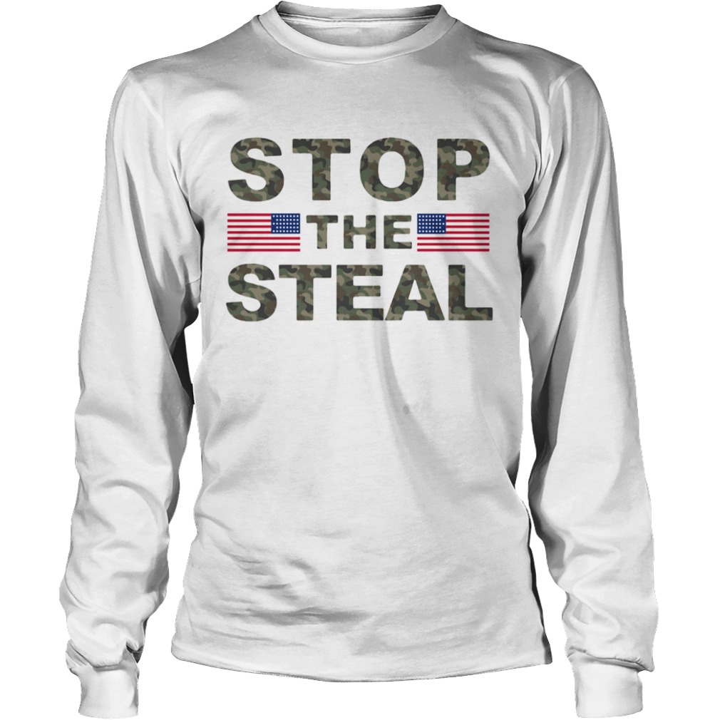 American Flag Stop The Steal  Long Sleeve