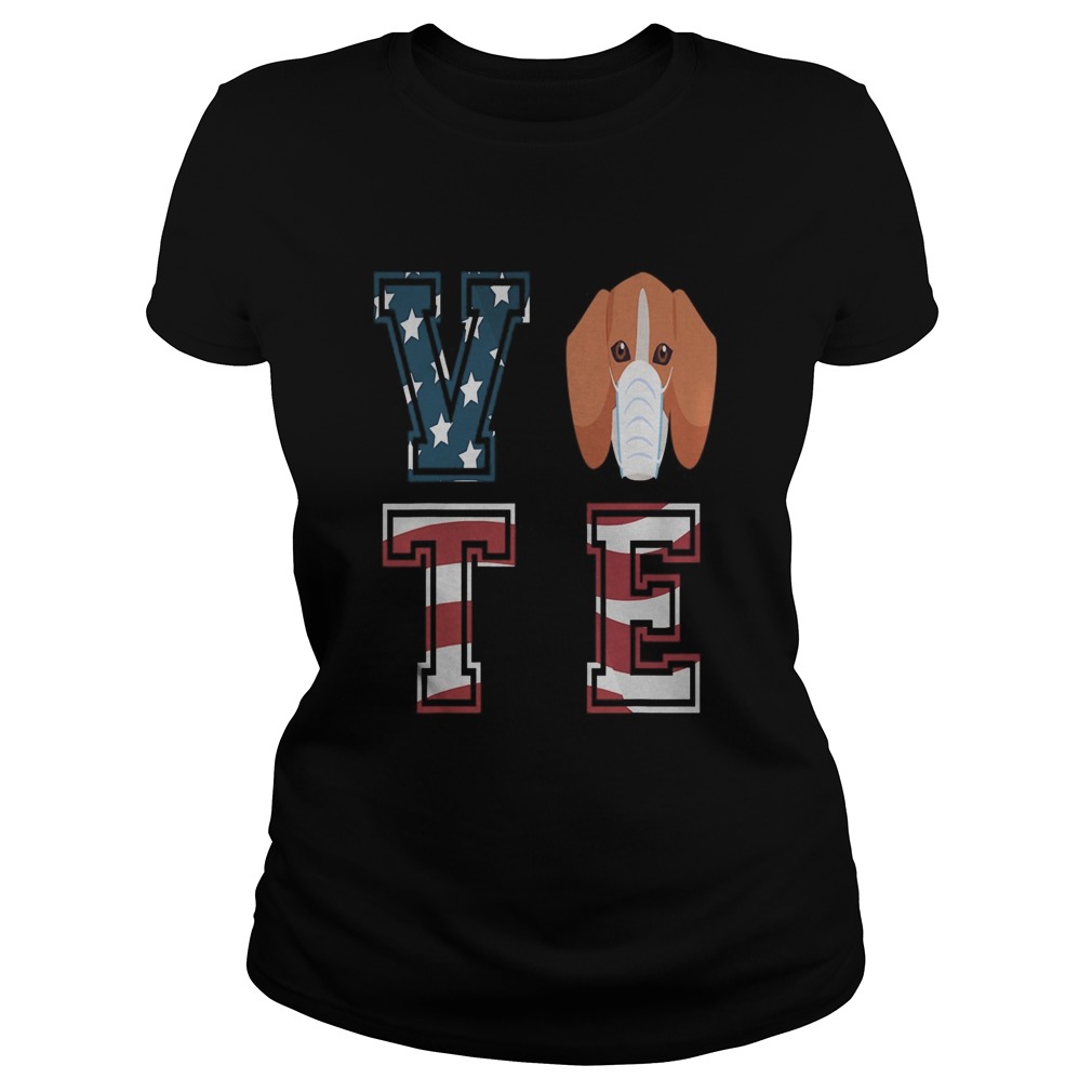 American Flag Vote 2020 Election Beagle Dog  Classic Ladies