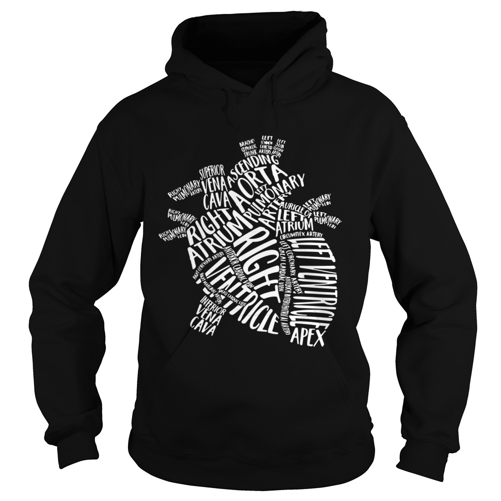 Anatomical Heart Medical Parts Of Heart Anatomy Gift Essential  Hoodie