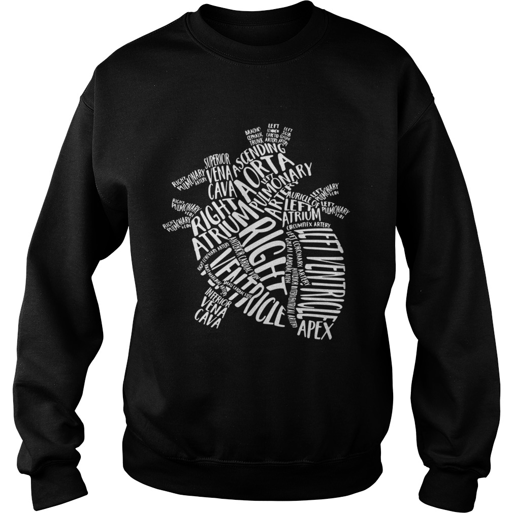 Anatomical Heart Medical Parts Of Heart Anatomy Gift Essential  Sweatshirt