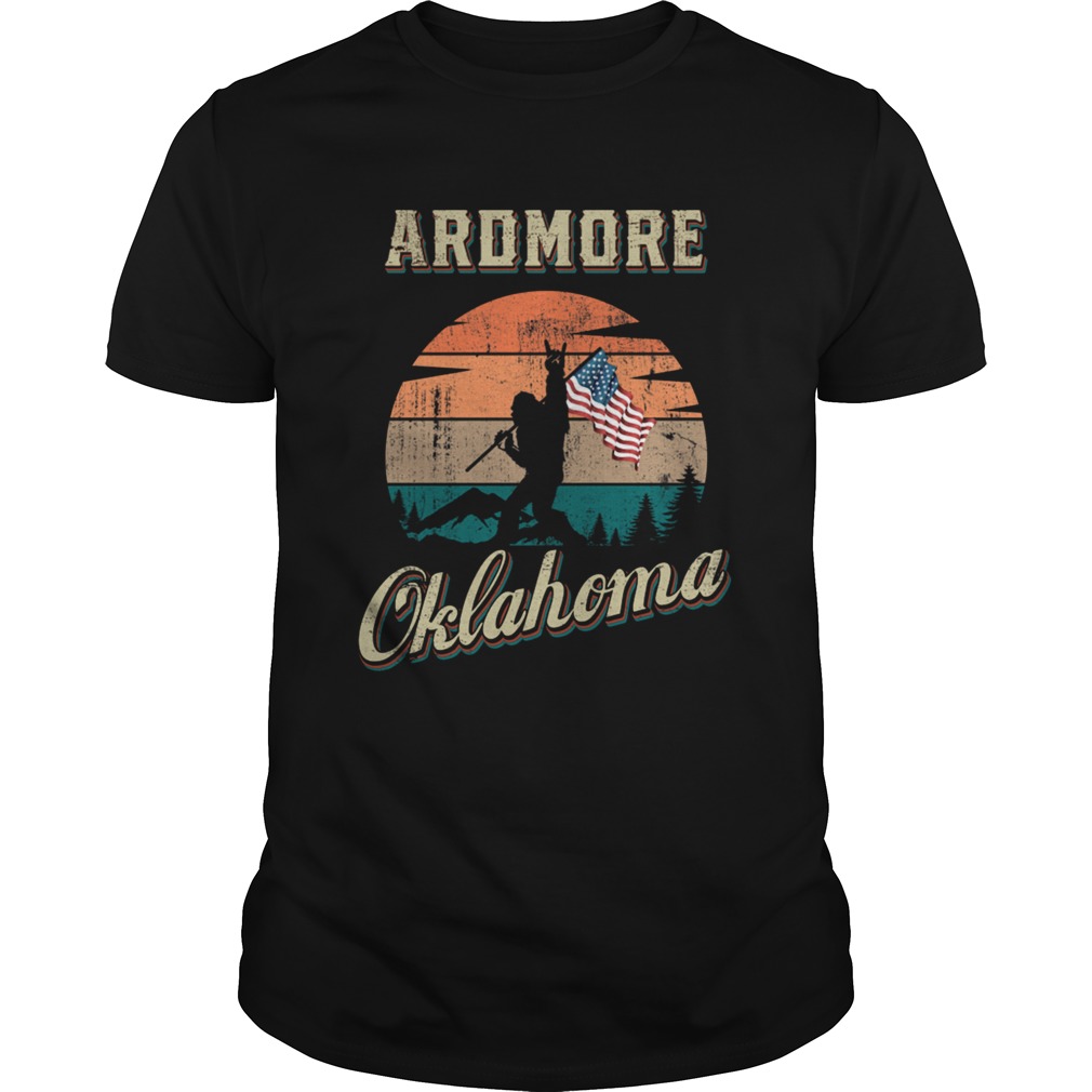 Ardmore Oklahoma Bigfoot Vintage American Flag shirt