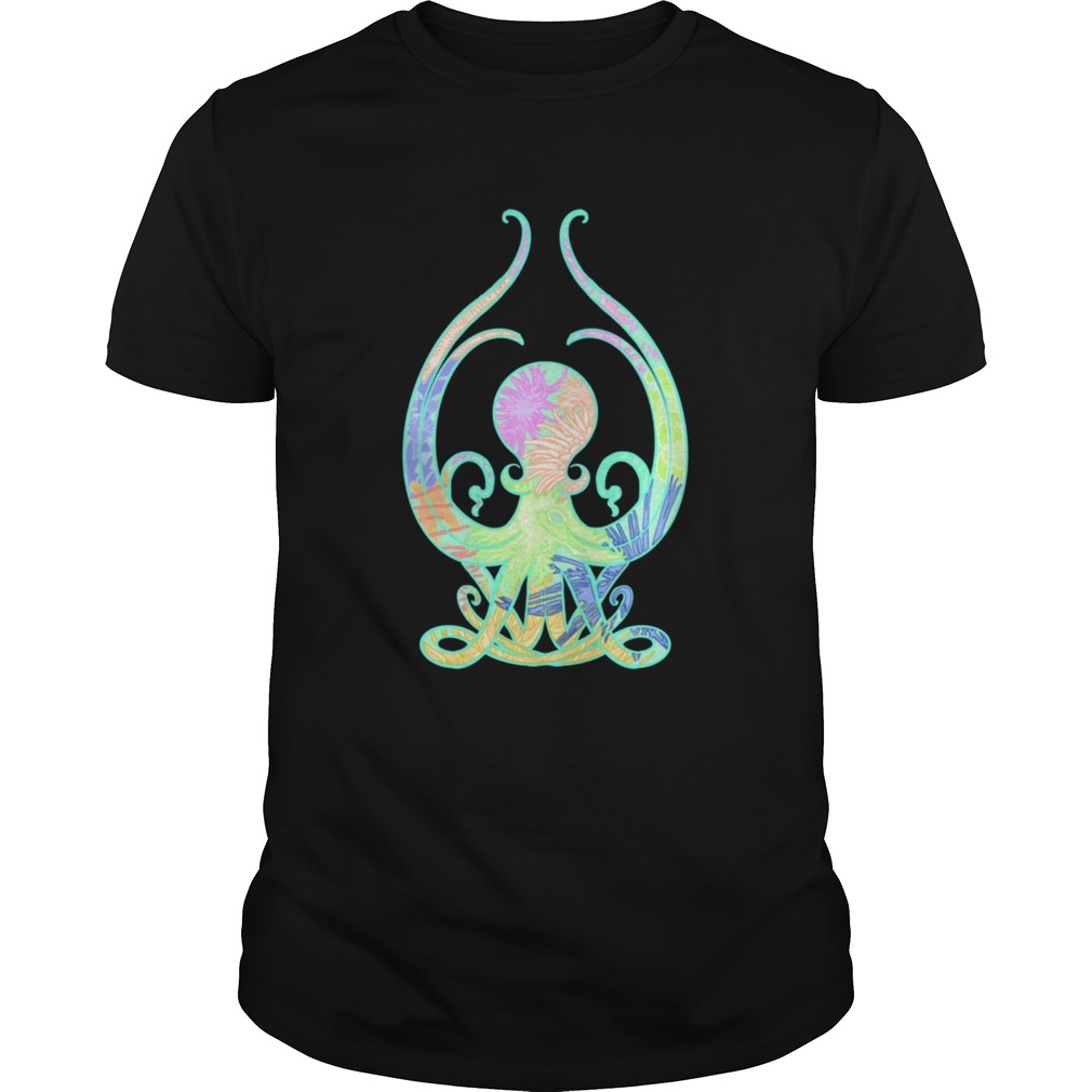 Art Nouveau Octopus Beautiful Yoga Floral Tentacles shirt