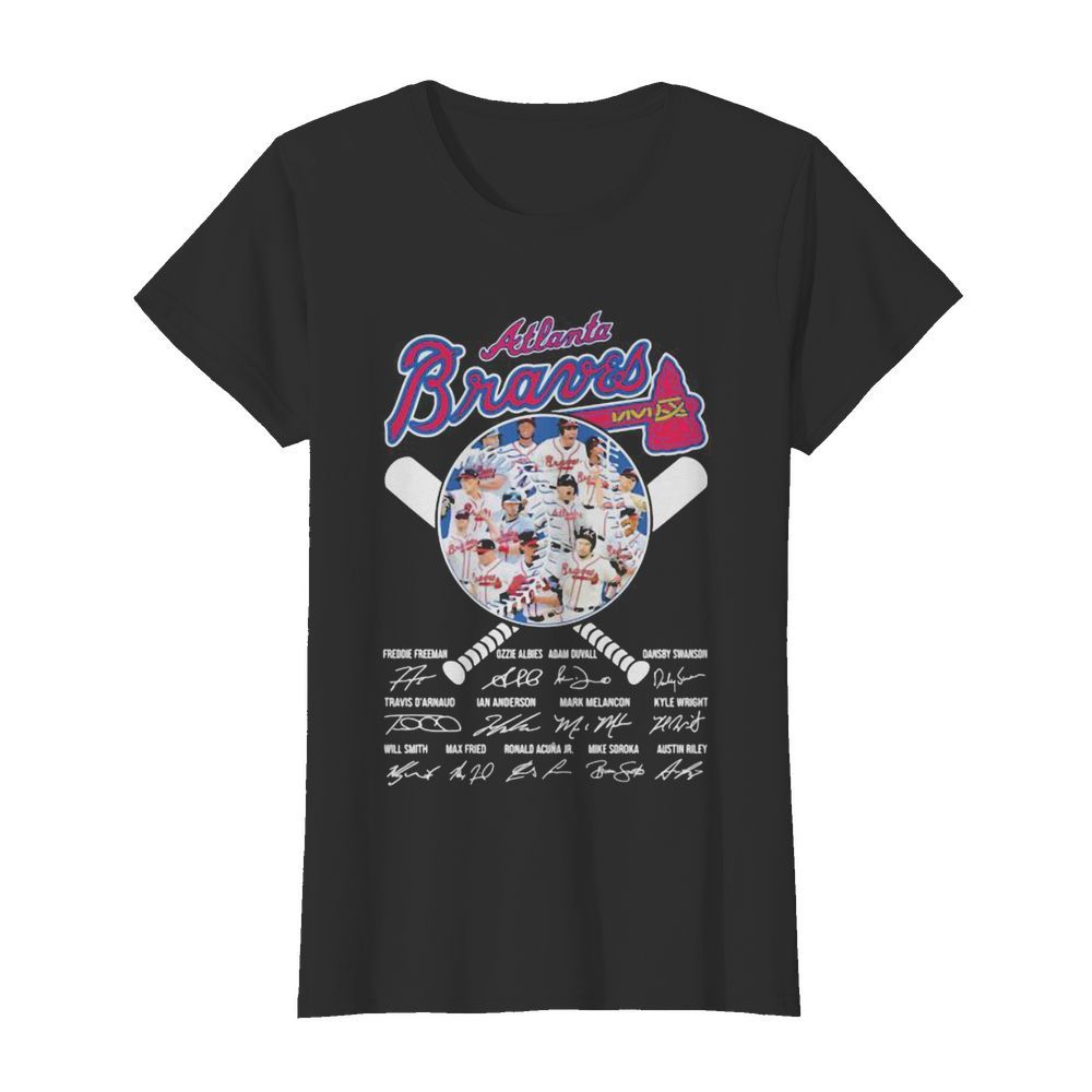 Atlanta braves national league champions 2020 signatures  Classic Women's T-shirt