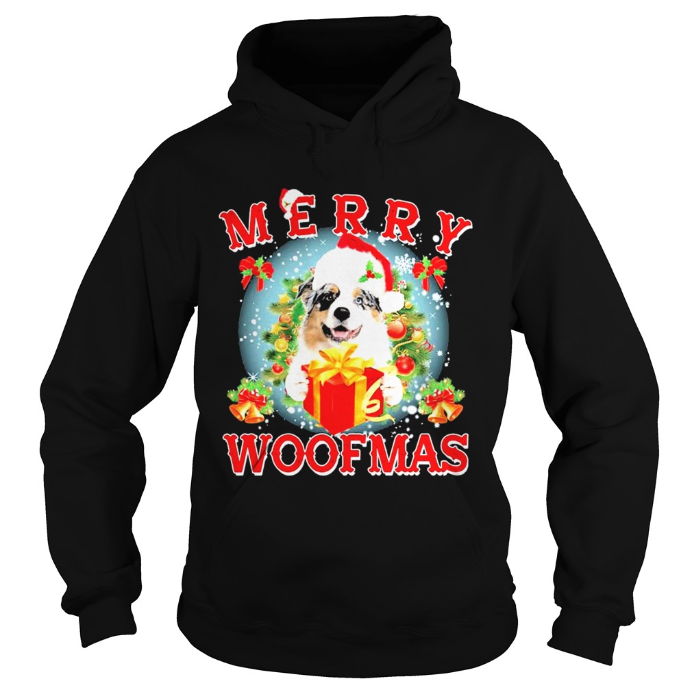 Australian Shepherd Santa Merry Woofmas Christmas  Hoodie