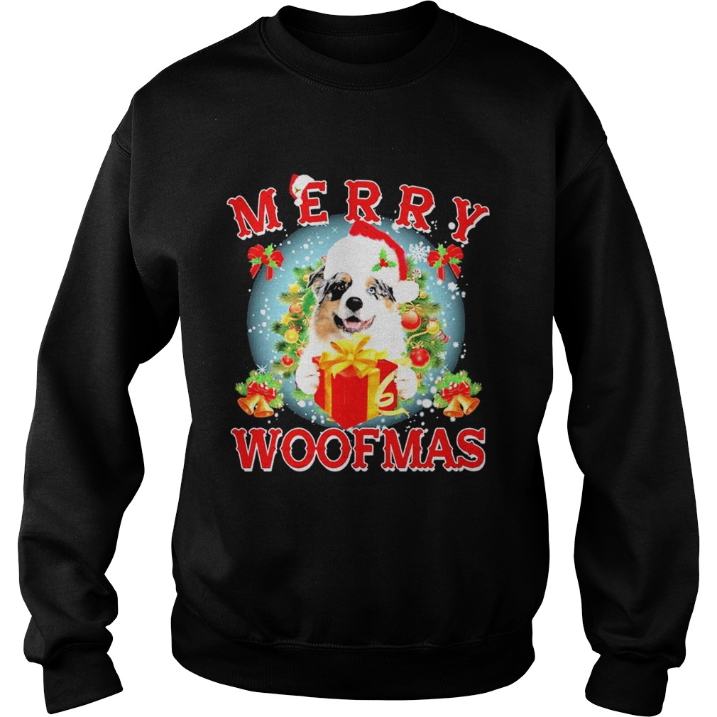 Australian Shepherd Santa Merry Woofmas Christmas  Sweatshirt