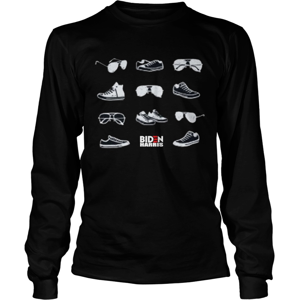 Aviators and Sneakers Navy Biden Harris  Long Sleeve