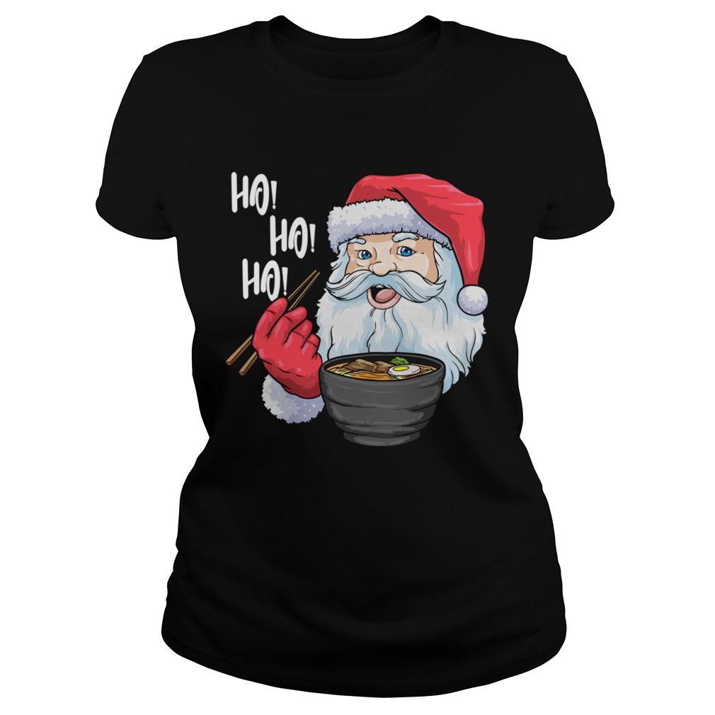 Awesome Santa Claus Eats Noodles Merry Christmas  Classic Ladies