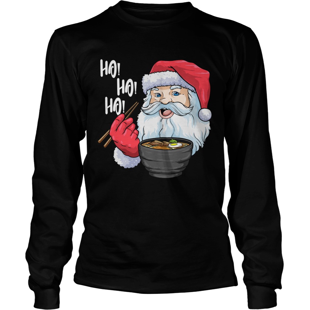 Awesome Santa Claus Eats Noodles Merry Christmas  Long Sleeve