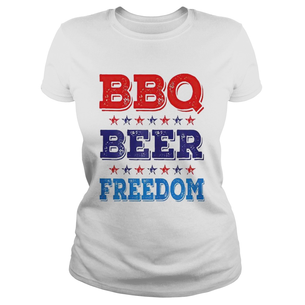 BBQ Beer And Freedom  Classic Ladies