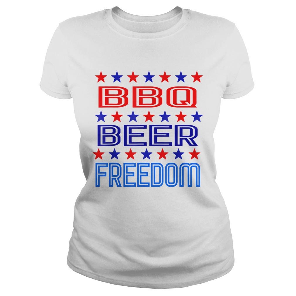 BBQ Beer Freedom USA America 2020 Proud American  Classic Ladies