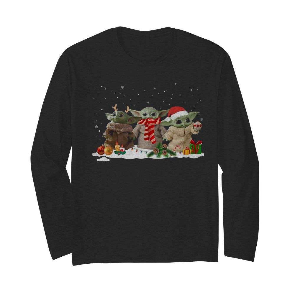 Baby Yoda Christmas  Long Sleeved T-shirt 