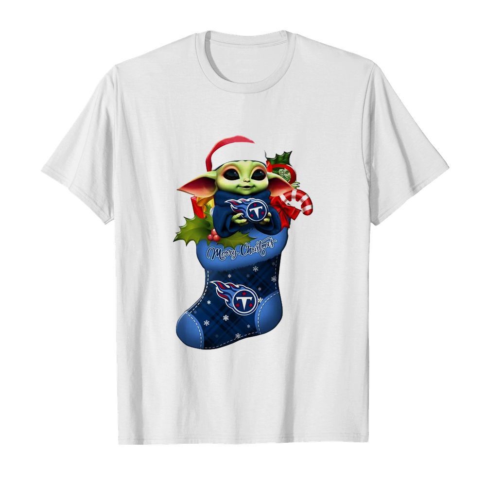 Baby Yoda Hug Tennessee Titans Ornament Merry Christmas 2020 shirt