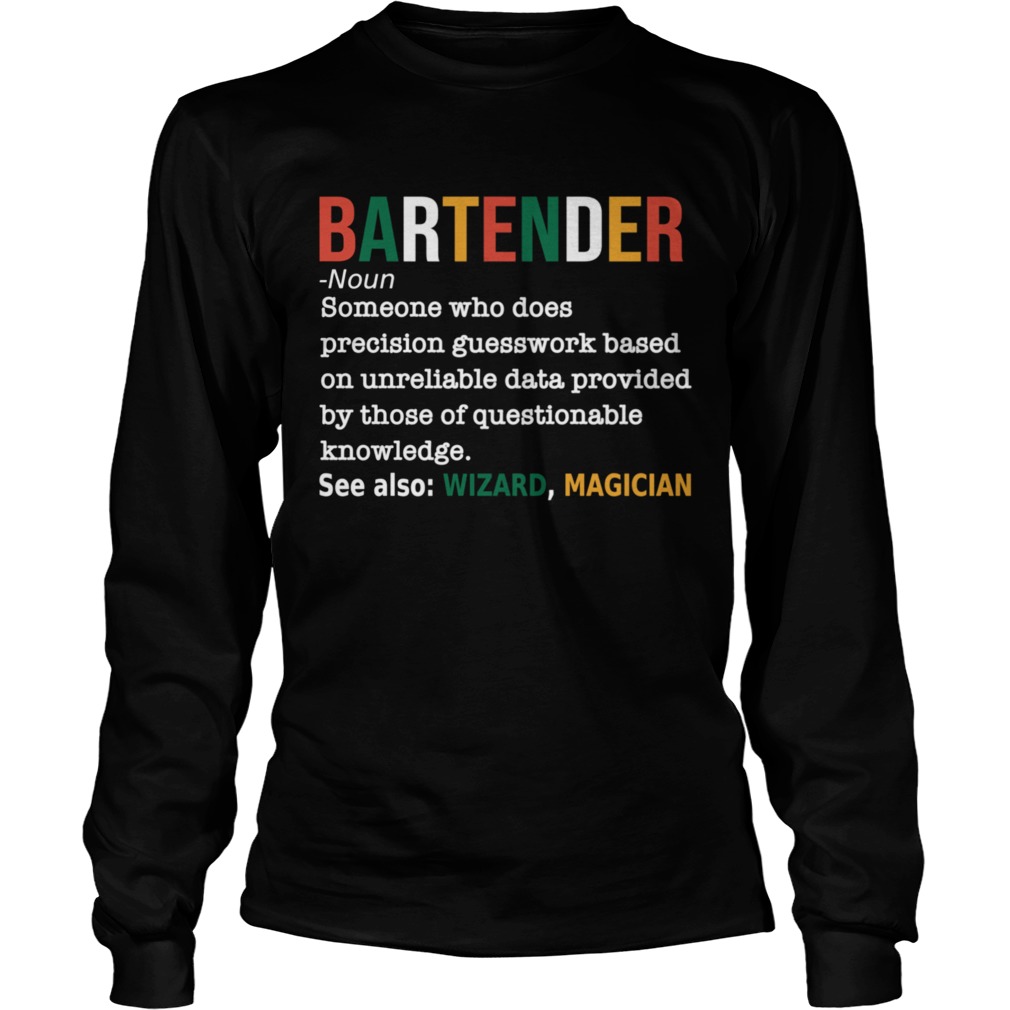 Bartender Definition Bartender Barista  Long Sleeve