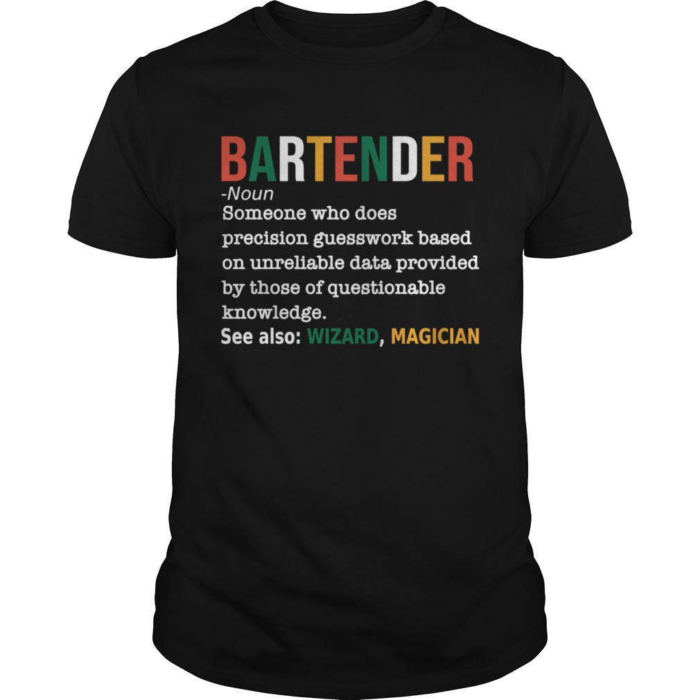 Bartender Definition Bartender Barista  Unisex