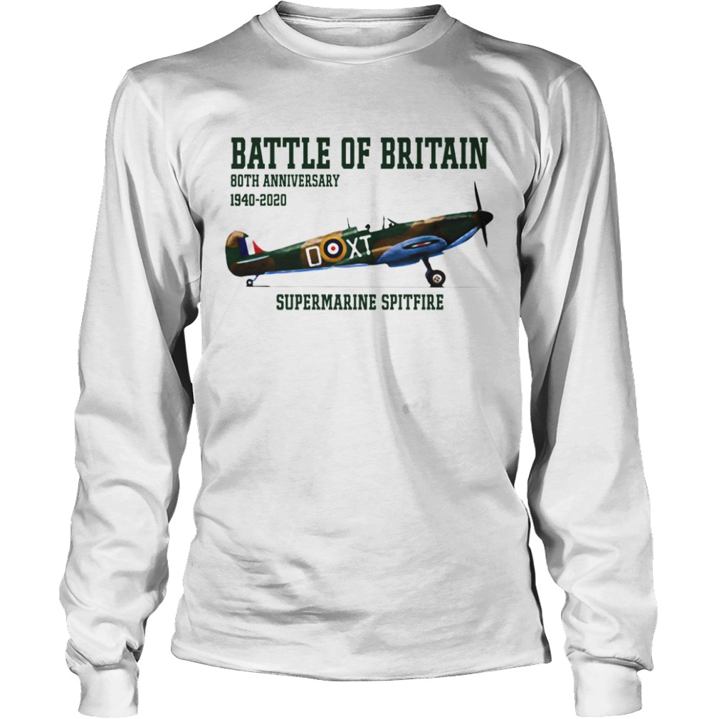 Battle Of Britain 80th Anniversary 1940 2020 Supermarine Spitfire  Long Sleeve