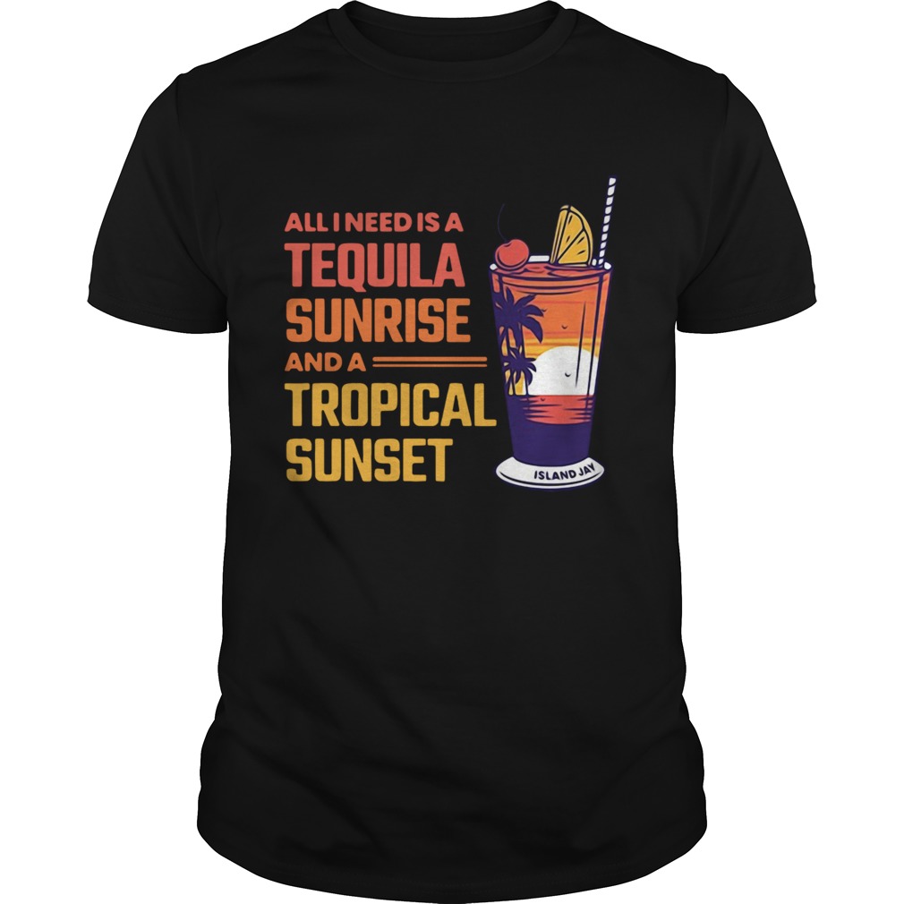 Beach Allineed Is A Tequila Sunrise And A Tropical Sunset shirt