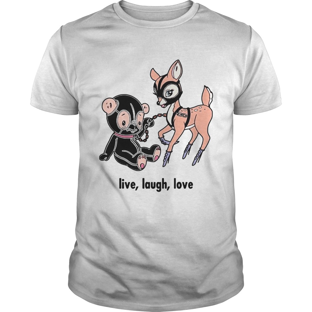 Bear and deer live laugh love shirt