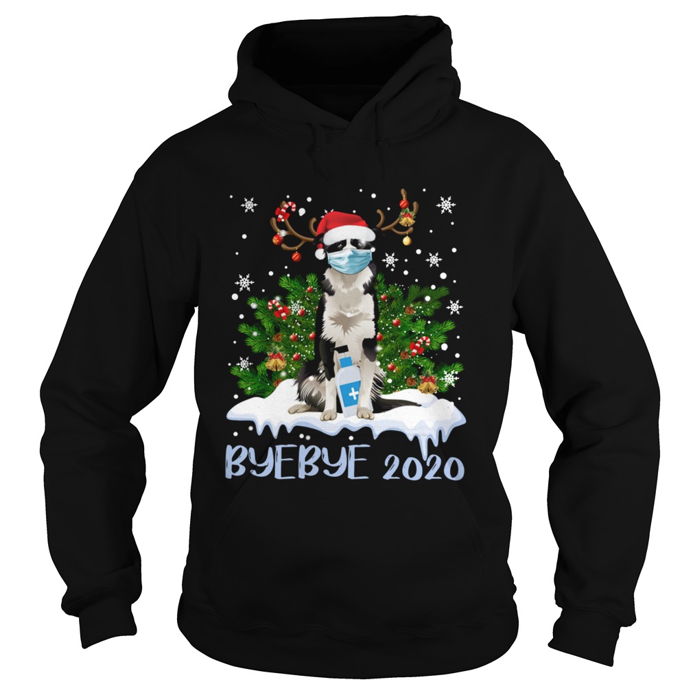 Bernese Mountain Dog Face Mask Bye Bye 2020 Merry Christmas Tree  Hoodie