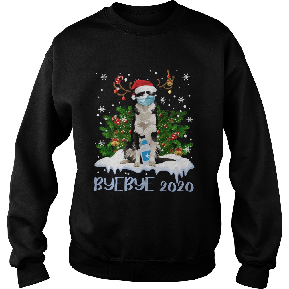 Bernese Mountain Dog Face Mask Bye Bye 2020 Merry Christmas Tree  Sweatshirt