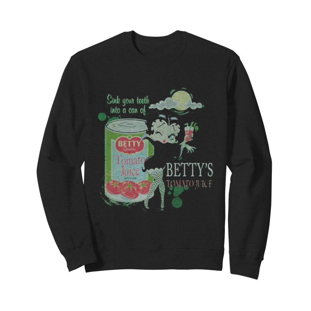 Betty Boop Vampire Betty’s Tomato Juice Youth  Unisex Sweatshirt