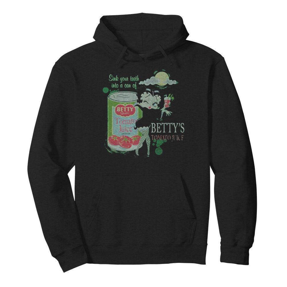 Betty Boop Vampire Betty’s Tomato Juice Youth  Unisex Hoodie