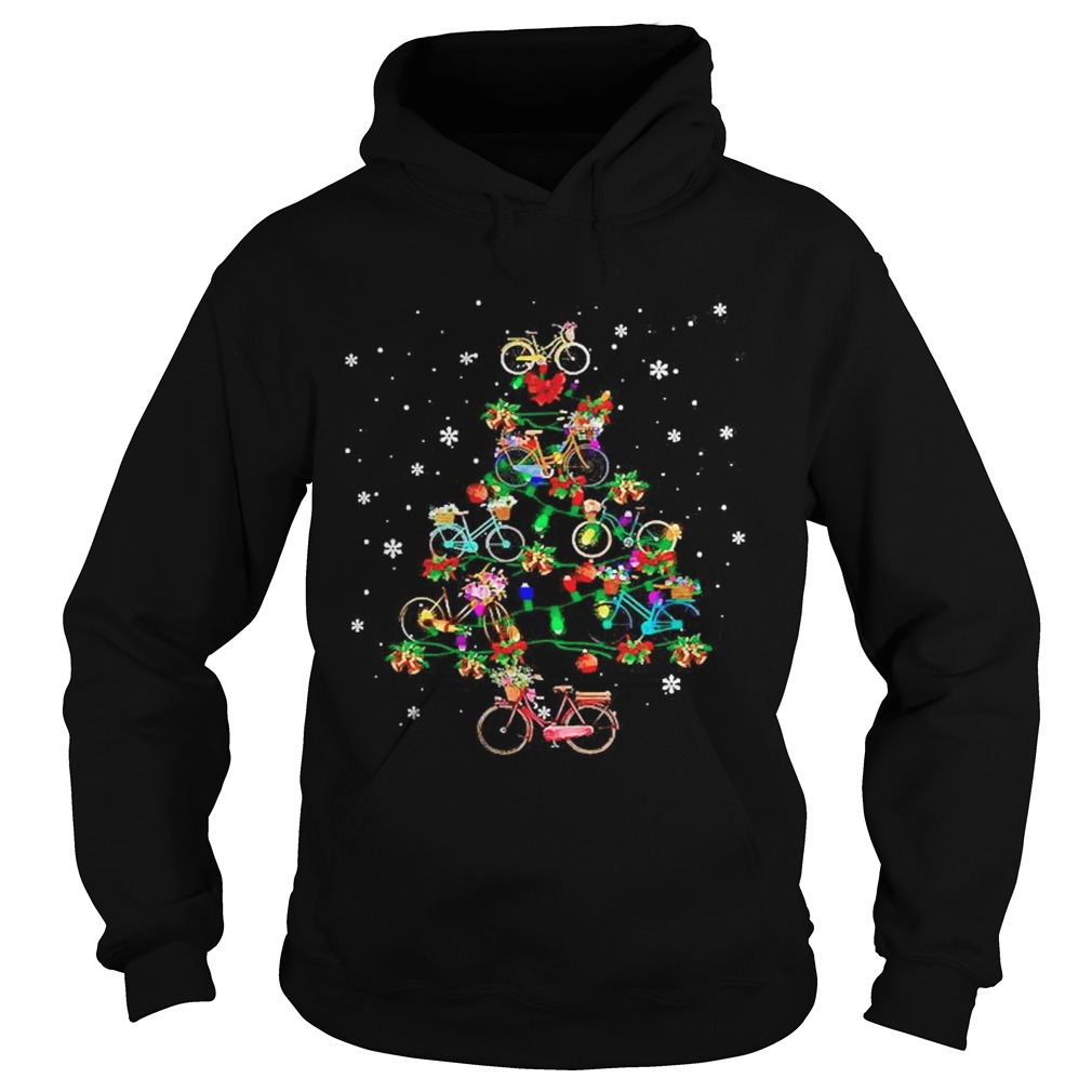 Bicycle light Christmas tree  Hoodie