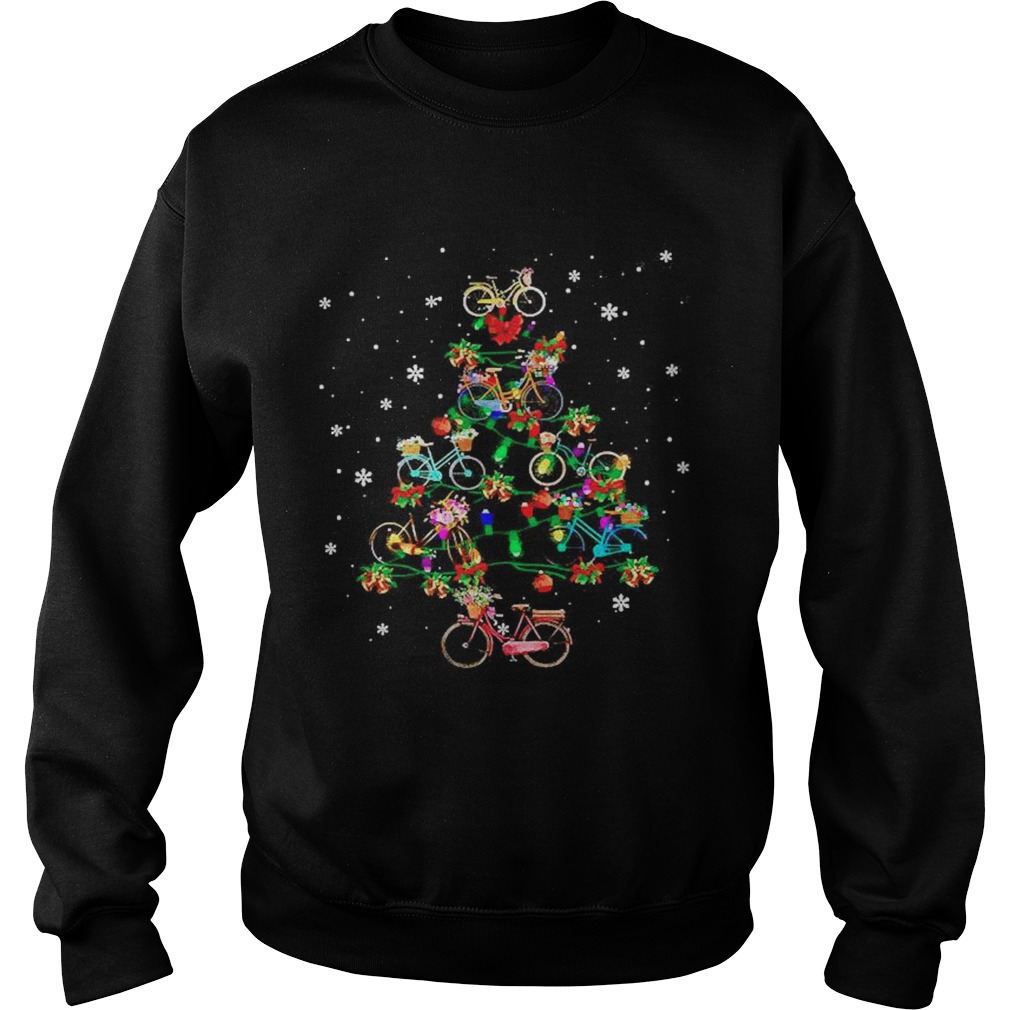 Bicycle light Christmas tree  Sweatshirt