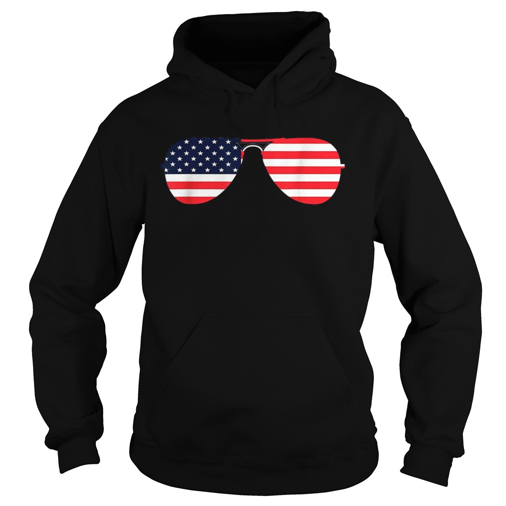 Biden 46th Aviator Sunglasses Patriotic USA Flag  Hoodie