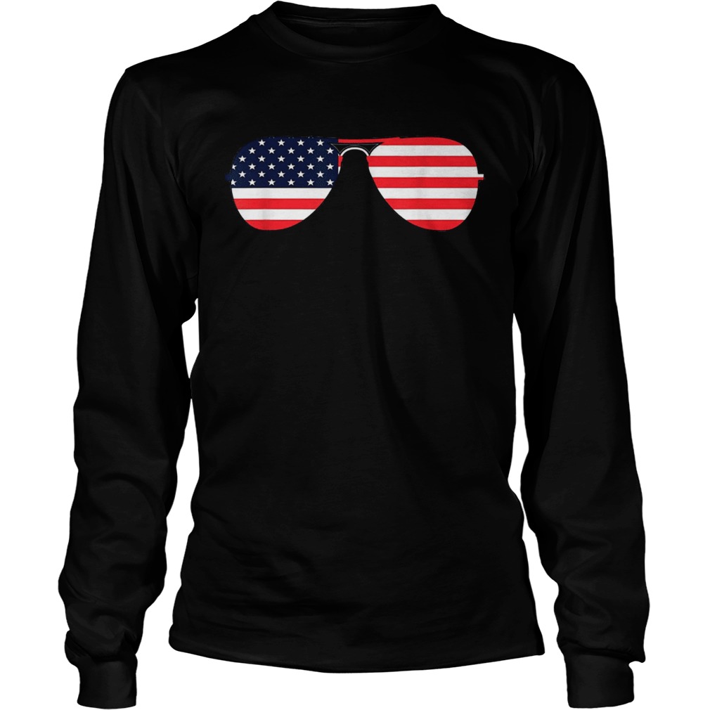 Biden 46th Aviator Sunglasses Patriotic USA Flag  Long Sleeve