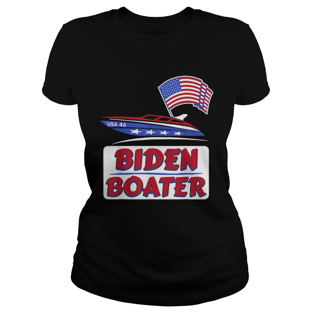 Biden Boater 2020 American Flag Boat Parade USA 46 President  Classic Ladies