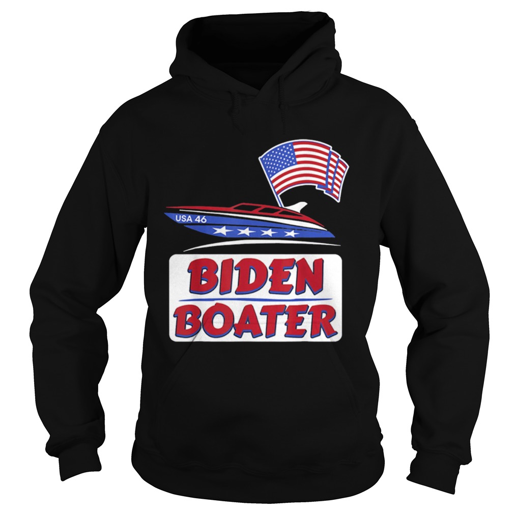 Biden Boater 2020 American Flag Boat Parade USA 46 President  Hoodie