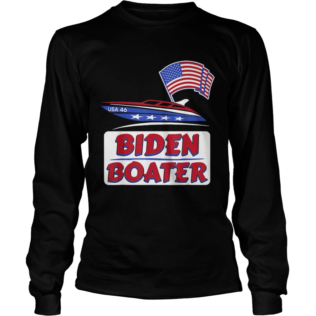 Biden Boater 2020 American Flag Boat Parade USA 46 President  Long Sleeve