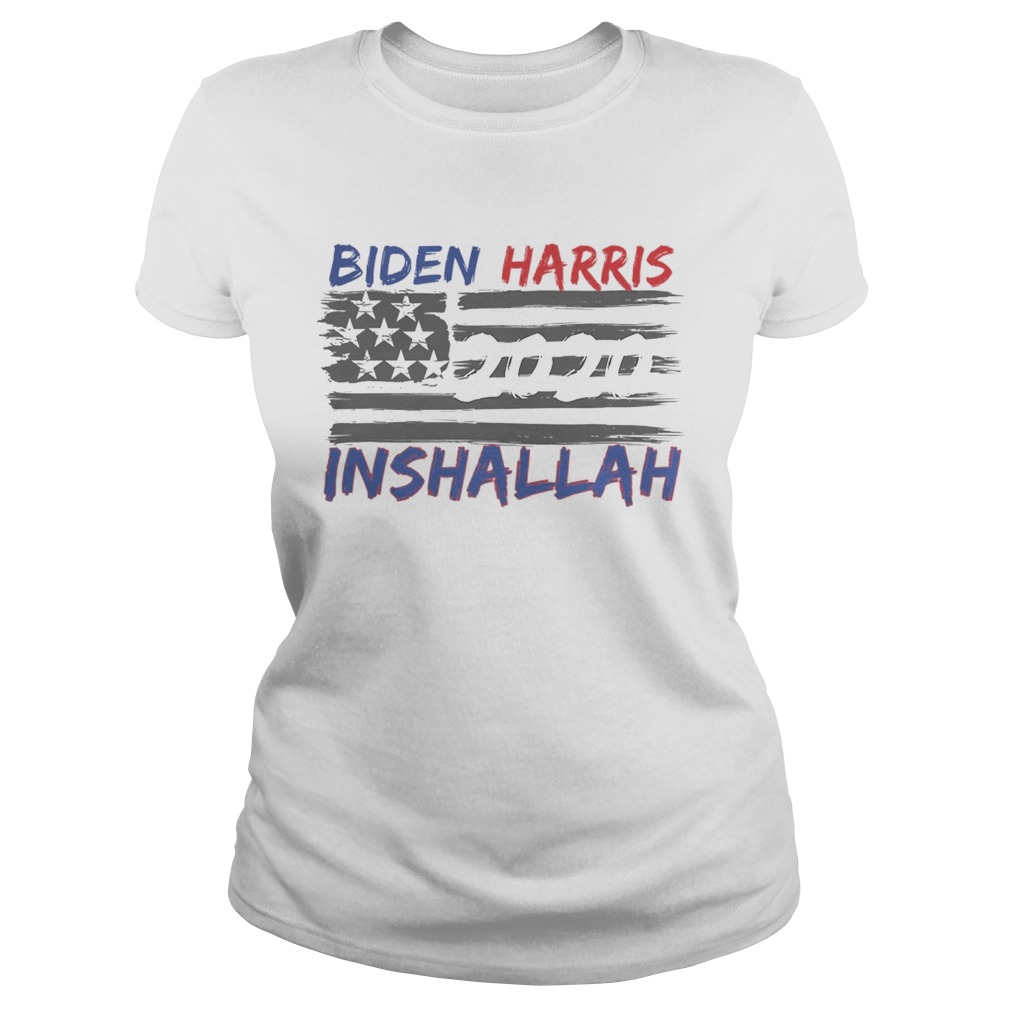 Biden harris inshallah muslim saying american flag  Classic Ladies