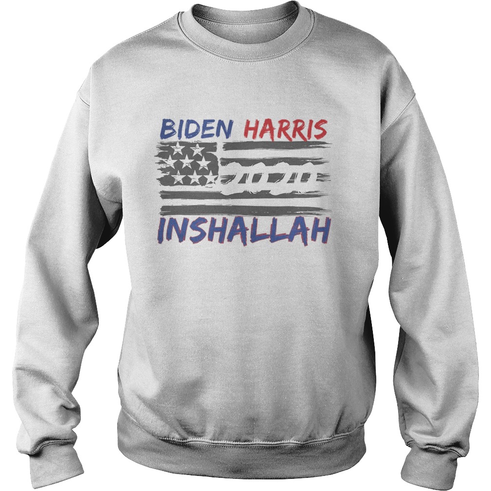 Biden harris inshallah muslim saying american flag  Sweatshirt