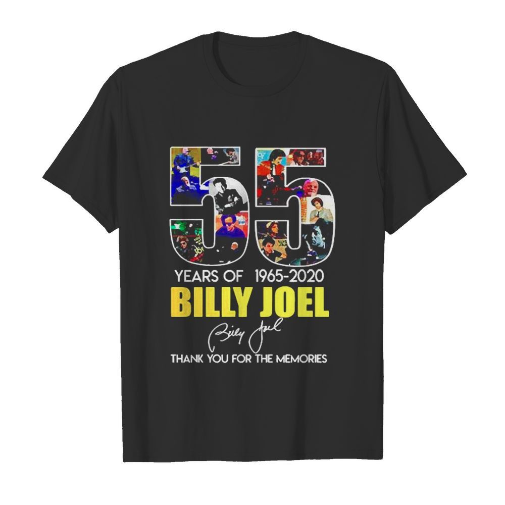 Billy Joel 55th Years of 1965-2020 signature thank you for memories shirt