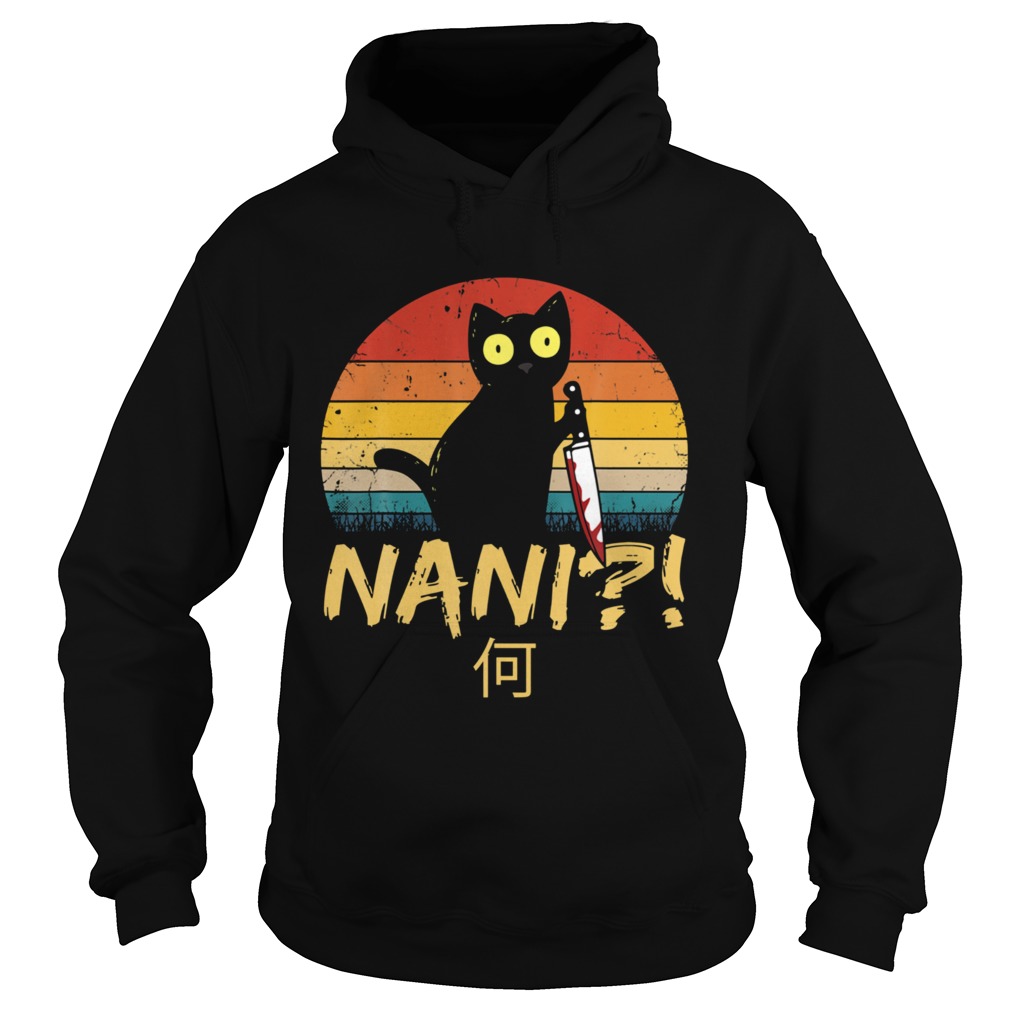 Black Cat Nani Vintage  Hoodie