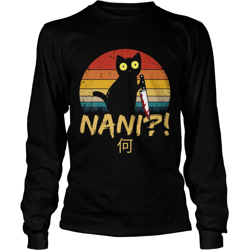 Black Cat Nani Vintage  Long Sleeve