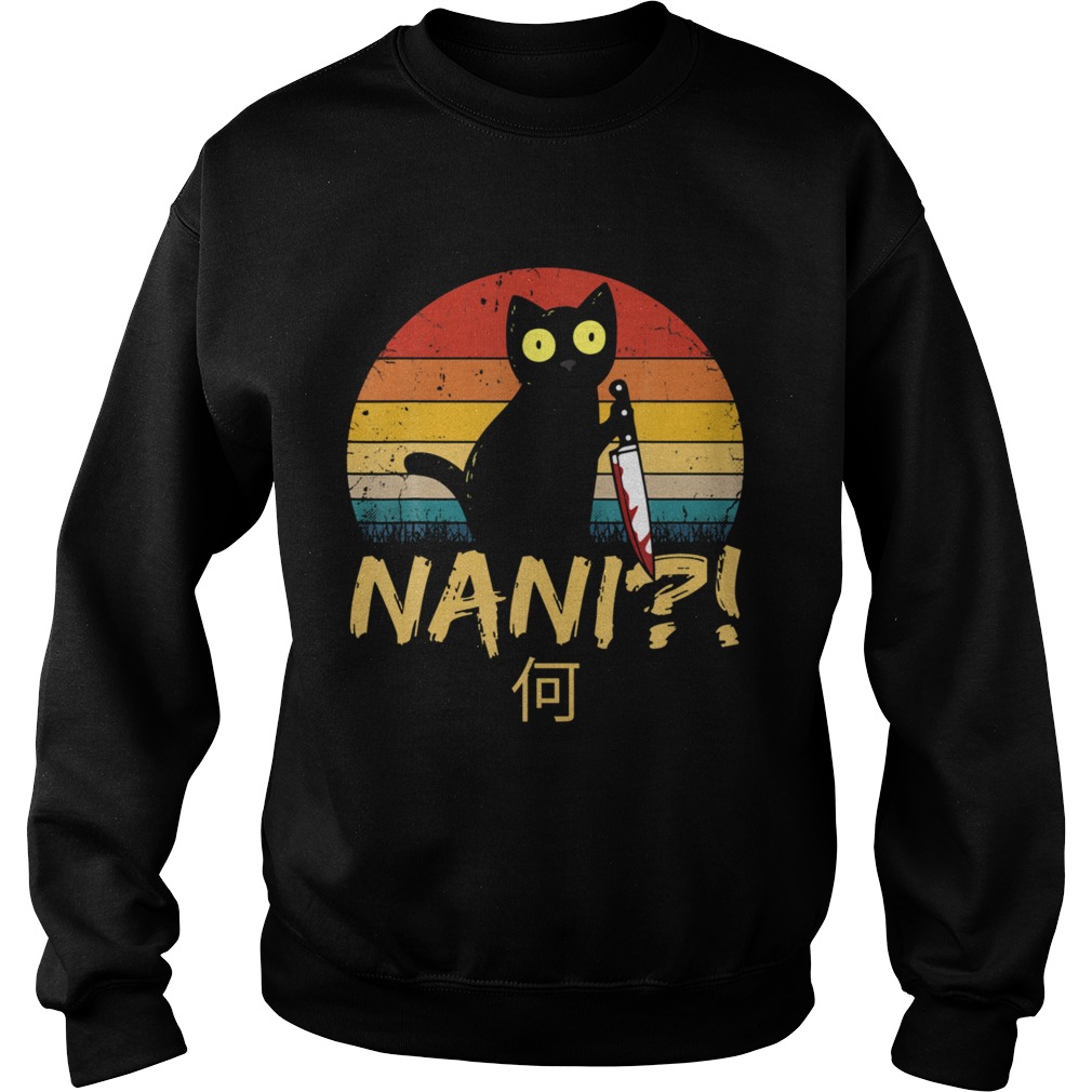 Black Cat Nani Vintage  Sweatshirt