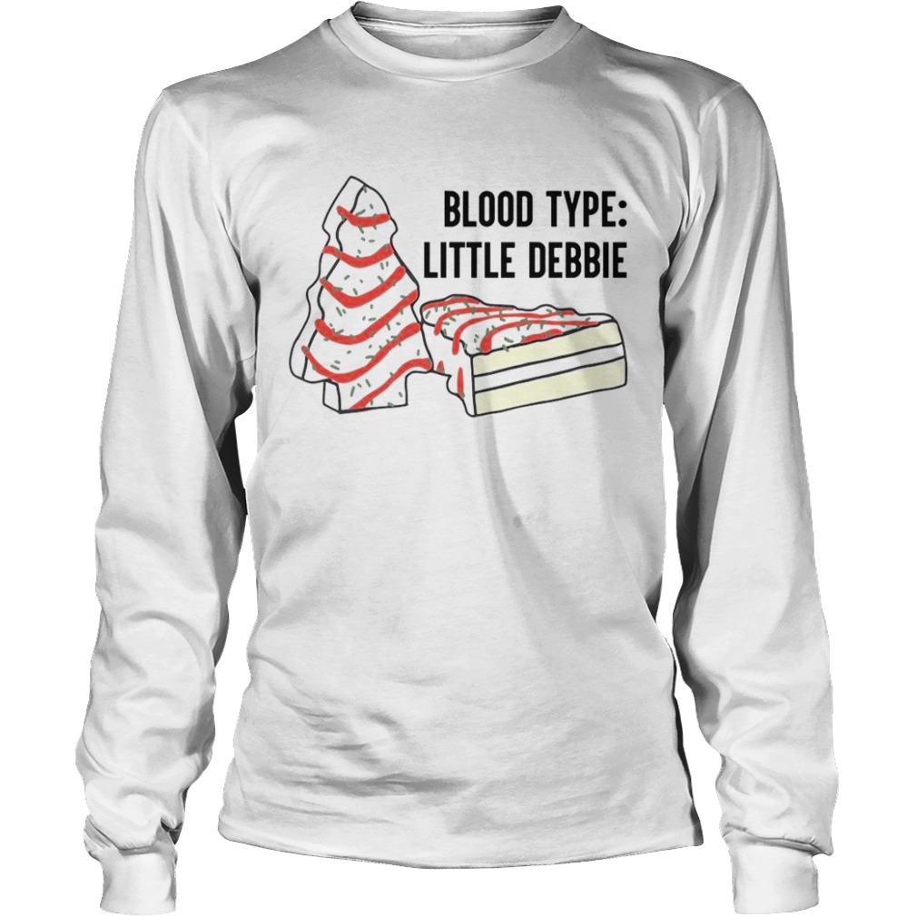 Blood Type Little Debbie Christmas Cake  Long Sleeve