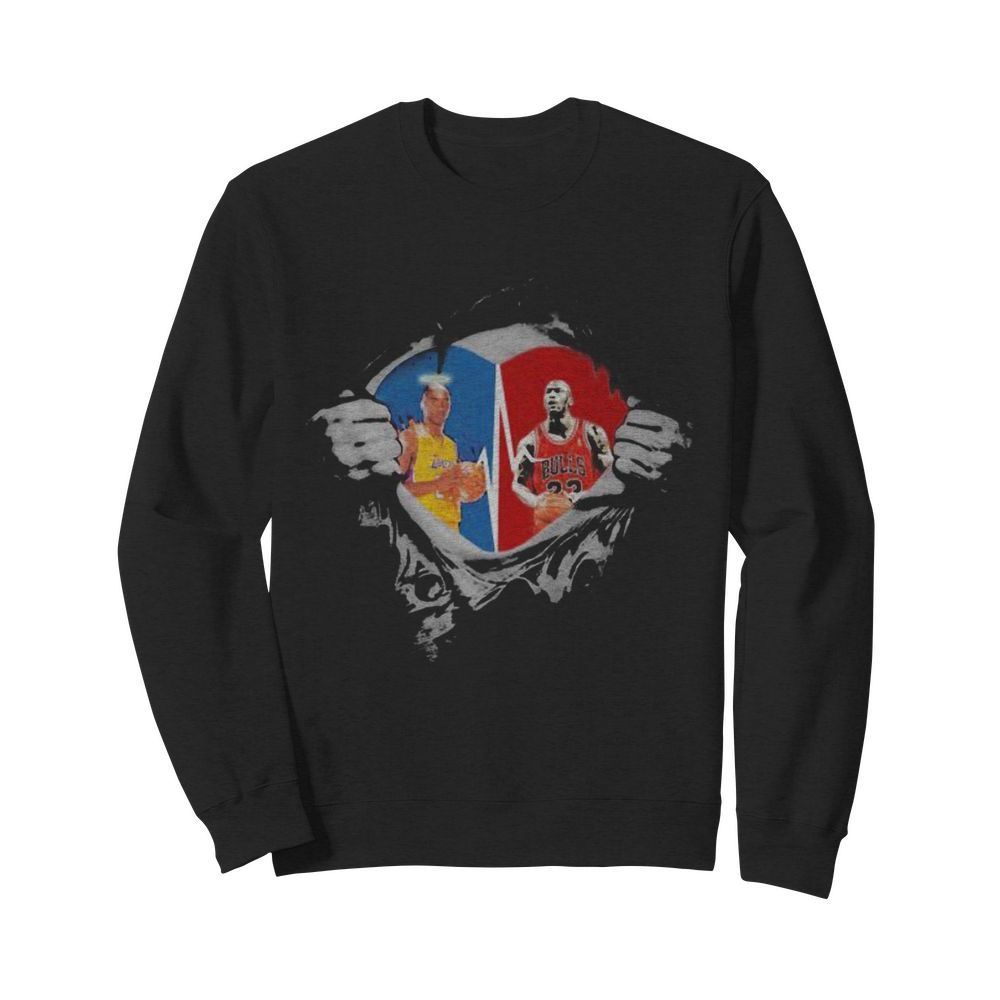 Blood inside heart kobe bryant and michael jordan  Unisex Sweatshirt